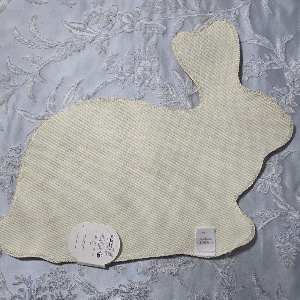 Easter Bunny Shaped Non-Slip Bath Rug White 20